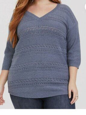 V Neck Tunic Sweater